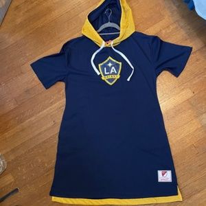 MLS LA Galaxy Hoodie T-Shirt Dress XL
